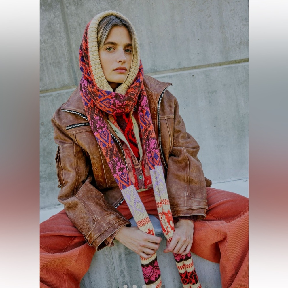 Free People Multicolor Patterned Scarf